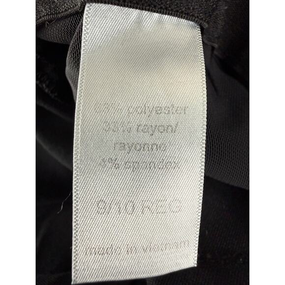 Maurices Size 9/10 Minimalist Casual Flat Front Pants Black Button Zip - Picture 9 of 11